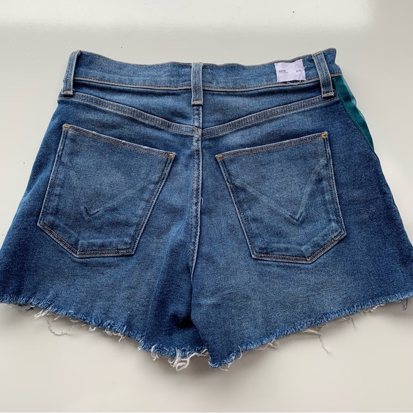 Hudson Sade Cut Off Jean Shorts 25 Blue Striped - Picture 4 of 11